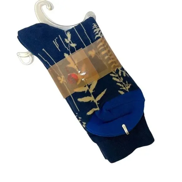 Socks Nature Meadow Fields Blue Socks - Picture 2 of 3